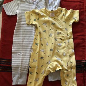 Set of two NWT It's A Snap Rompers (12-18M)